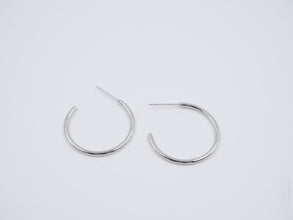 Boucles d'oreilles Créola taille petite (2 couleurs) Boucles d'oreilles Signé L Argent acier inoxydable