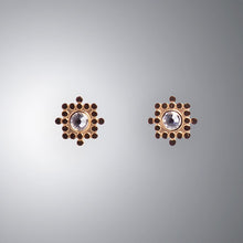 Boucles d'oreilles Lily Puces Boucles d'oreilles Signé L Or Marron acier inoxydable