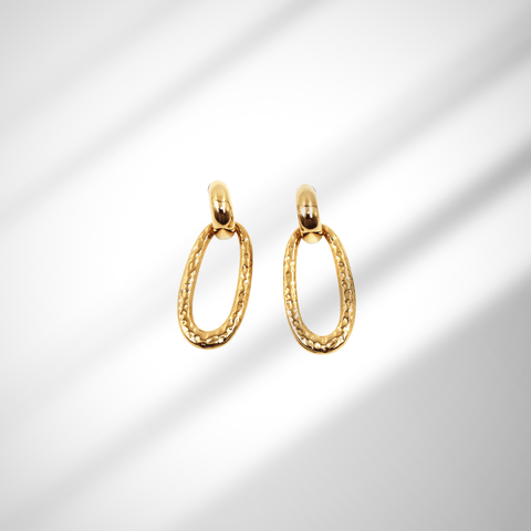 Boucles d'oreilles Ovalia Boucles d'oreilles Signé L Or acier inoxydable