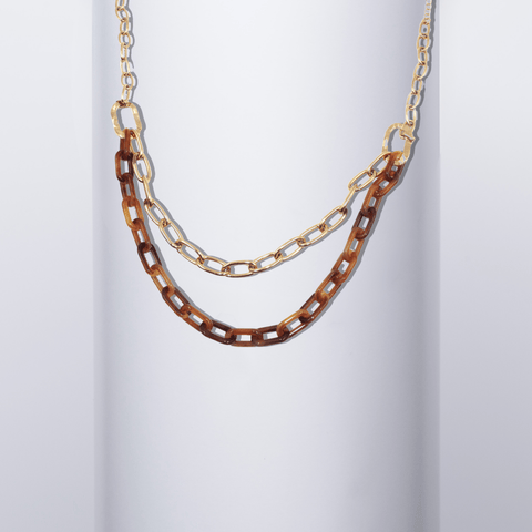 Collier à chaînes Kafé Collier Signé L Or Marron acier inoxydable