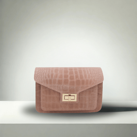 Pochette Ines Petite - Rose Pâle Sac à main Signé L Rose croûte de cuir