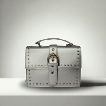 Sac à main Élisea - Gris métallique Sac Signé L Argent Cuir synthétique