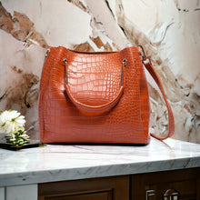 Sac Elsa - Camel Sac à main Signé L Marron croûte de cuir