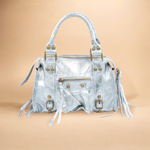 Sac à main Vintage - Gris métallique Sac Signé L