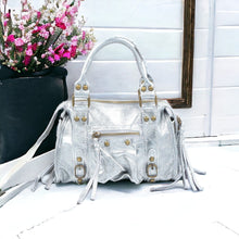 Sac à main Vintage - Gris métallique Sac Signé L
